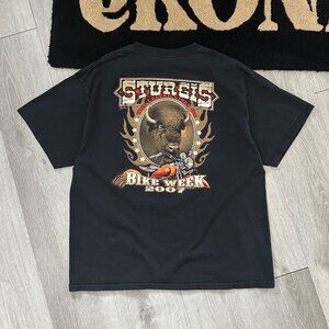 Vintage 2007 Sturgis Bike Week Men's Black Delta Pro Weight T-Shirt - Size XL
